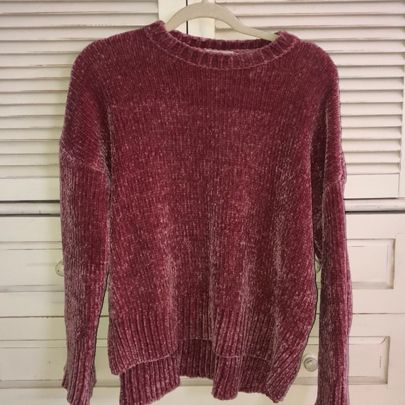 Show Me Your MuMu Sweaters - Show Me Your Mumu Chenille Boxy Sweater Light Pink